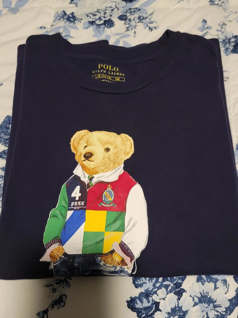 Polo by Ralph Lauren Navy Bear Rugby Graphic Tee